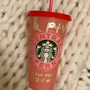 Pink Central Perk Friends Custom Design Cup